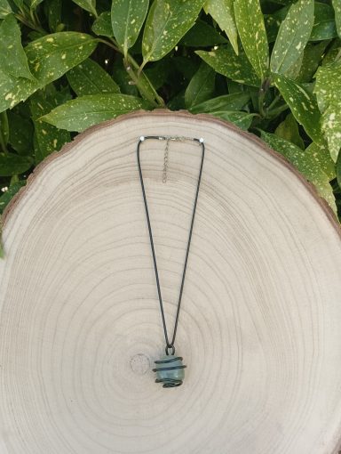 Collier wire wrapping aventurine verte